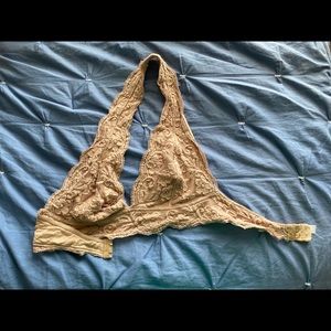 Tan, Lace Bralette